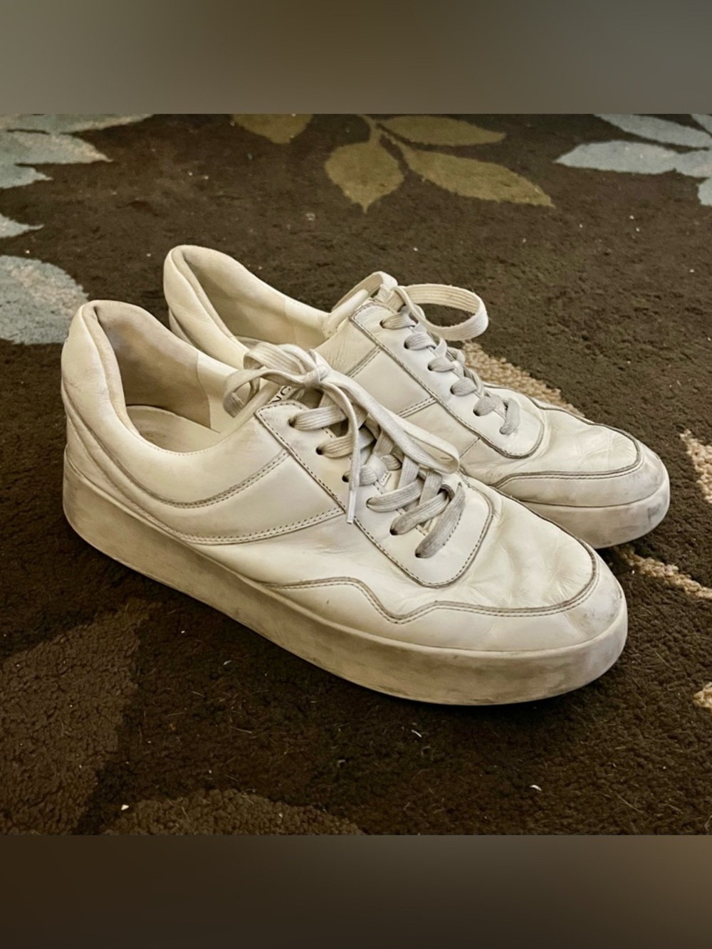 Vince Men's White Leather Sneakers Sz 11